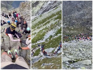 ŠIALENÉ zábery z Rysov! VIDEO obrovského davu ľudí, na zdolanie vrcholu čakali v NEKONEČNOM rade