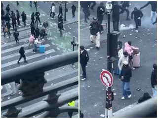 Vitajte v Paríži! VIDEO zachytáva surrealistickú scénu: Turistky s kuframi blúdia uprostred protestného chaosu