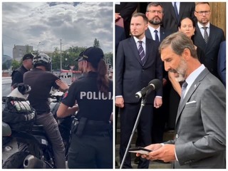 Prvý by si im bránu otváral! Na ministra Blanára pri príhovore kričal MOTORKÁR: Musela zakročiť polícia