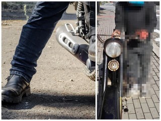 Policajti si riadne potrápili bránice: Smiešny zlodej motorky, ukradnutý stroj vláčil s TÝMTO čudom na hlave!