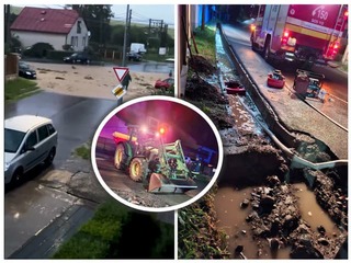 Pohroma na SPIŠI: Počasie sa VYBÚRILO na tejto obci a prívalový dáž zatopil celú križovatku a okolité pivnice!