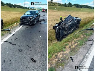 AKTUÁLNE Zrážka kamióna s dvomi autami pri Krupine! Cesta je neprejazdná