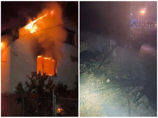 Nočná TRAGÉDIA na Hornom Považí: FOTO Rodinný dom zasiahol požiar, našli v ňom mŕtveho muža!