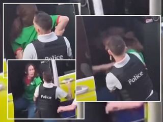 POBÚRENIE na sociálnych sieťach: Policajt UDREL spútanú ženu do TVÁRE a natlačil do dodávky! Prípad už vyšetrujú