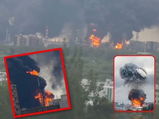 APOKALYPSA v Moskve: Ukrajinci počas náletov zasiahli rafinériu aj obytné domy! VIDEO Z nádrže na palivo odletel kryt