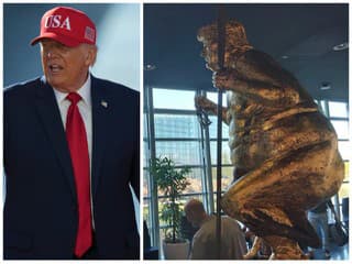 Výsmech a poníženie Trumpa priamo v Štrasburgu: Postavili mu zosmiešňujúcu sochu s názvom oranžový mor!