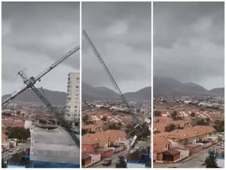 Obrovský žeriav neodolal silnému vetru, VIDEO zrútil sa na rodinné domy: V izbe bolo 13-ročné dievča!