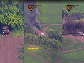 VIDEO: Ukrajinci trafili naložené vozidlo S-300. Rakety po zásahu explodovali jedna za druhou