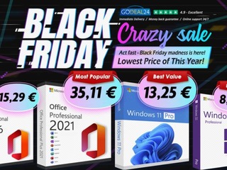 Zľavový sviatok Black Friday je opäť TU! Operačný systém Windows 11 či balíčky Office môžeš mať za skutočne lákavú cenu