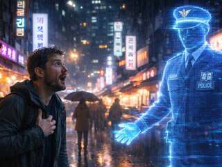 Na uliciach kórejského Soulu dozerá na bezpečnosť „holografický policajt“: Technológia vyvoláva úžas, no aj obavy o súkromie