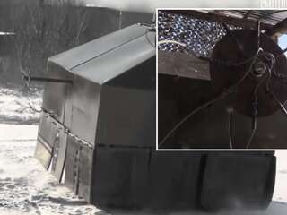 Rusi testujú netradičnú ochranu proti FPV dronom. Na vozidle vyzerá ako plechová búda s rotujúcou kosačkou