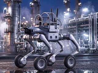 Čína ukázala robotického psa, ktorý kráča aj jazdí. Armáda ho už skúša so zbraňou na chrbte