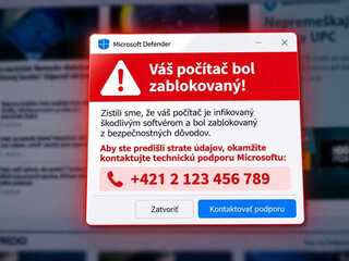 Pozor na toto varovanie v počítači: Tvrdí, že Windows je zablokovaný, no v skutočnosti ide o podvod