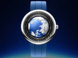 CIGA Design Blue Planet nie sú obyčajné hodinky. Čas ukazujú cez rotujúcu Zem a získali cenu, ktorú nazývajú Oscarom hodinárstva