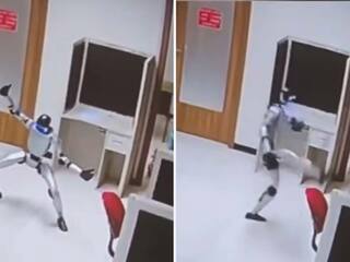 VIDEO: Humanoidný robot sa v kancelárii rozbehol proti ľuďom a začal ich kopať. Vzbura stroja to však nebola