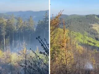 V Štiavniku horí les a požiarnici sú v plnom nasadení