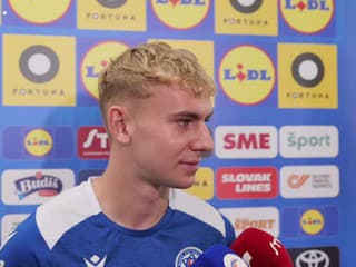 Slovenský futbalový reprezentant do 21 rokov Tadeáš Hájovský pred zápasom s Anglickom