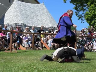 Šermiarske vystúpenie Invictum na Festivale Rotenstein