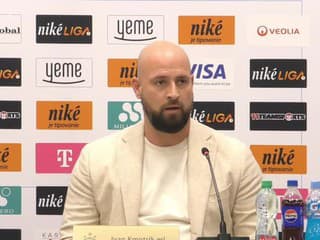 Ivan Kmotrík ml. počas tlačovej konferencie pred štartom jarnej časti futbalovej Niké ligy