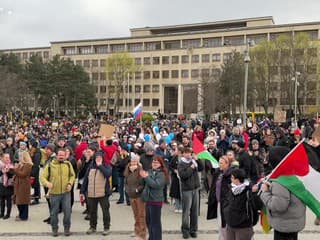 Protestné zhromaždenie platformy Otvorená kultúra v Bratislave