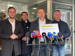 Tlačová konferencia strany Hnutie Slovensko na tému: Zásadná výzva pred snemom hnutia Progresívne Slovensko