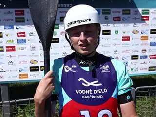 Slovenská pretekárka Ivana Chlebová po semifinálovej jazde v kategórii K1Ž počas Majstrovstiev sveta juniorov a do 23 rokov vo vodnom slalome
