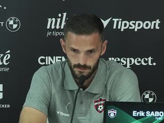 Hráč Spartaka Trnava Erik Sabo pred zápasom proti CSKA 1948 Sofia