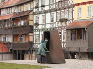 Stredoveké židovské centrum historického nemeckého mesta Erfurt