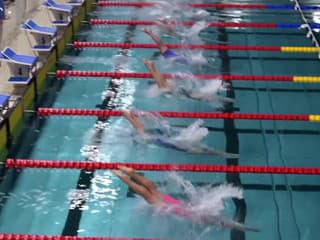 Jaroslav Polaček a Martina Moravcová Valko: Otvorenie Majstrovstiev Slovenska open a juniorov v krátkom bazéne v priestoroch Národného olympijského centra plaveckých športov v Košiciach