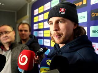 Kaufland Cup 2025: Útočník Kristián Pospíšil počas mediálneho programu slovenskej hokejovej reprezentácie