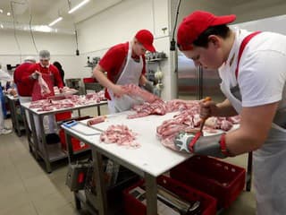 Študenti súťažia v delení bravčových polovíc i výrobe klobás