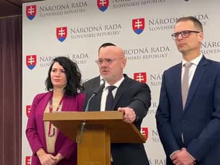 Tlačová konferencia strany Sloboda a Solidarita