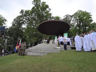 Hlavným celebrantom odpustovej omše Levočskej púte bol latinský patriarcha Jeruzalema Pierbattista Pizzaballa