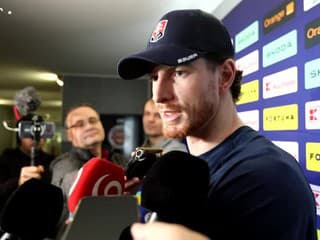 Kaufland Cup 2025: Útočník Peter Cehlárik počas mediálneho programu slovenskej hokejovej reprezentácie