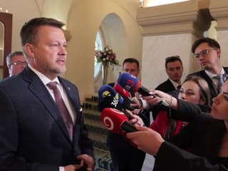 Minister investícií, regionálneho rozvoja a informatizácie SR Samuel Migaľ pred rokovaním