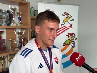 Sebastian Karp po návrate z ME do 18 rokov, kde získal zlatú medailu