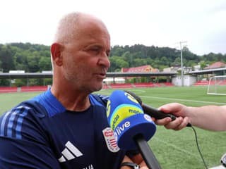 Hlavný tréner MFK Dukla Banská Bystrica Juraj Jarábek počas prvého tréningu