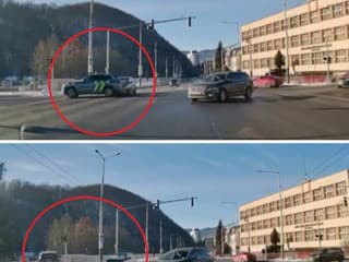 Vodička nedala prednosť policajnému autu, vrazila do nich v križovatke