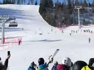 Štrbské pleso - pád z lanovky