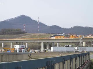 Výstavba severného obchvatu východne od tunela Okruhliak