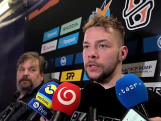 Hráč Košíc Patrik Rogoň po víťaznom zápase s Banskou Bystricou