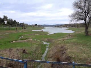 Nízky stav hladiny vodnej nádrže Domaša