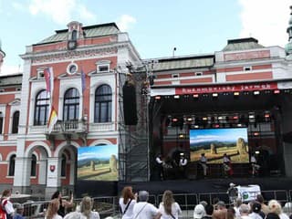 Deň liptovskej bryndze na Námestí Andreja Hlinku v Ružomberku