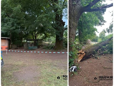 Obrovská tragédia počas búrky. 51-ročný muž hľadal úkryt pod stromom. Silný vietor však pravdepodobne odlomil konár, ktorý mal na neho spadnúť. Muž pri udalosti utrpel zranenia, ktorým na mieste, žiaľ, podľahol.
