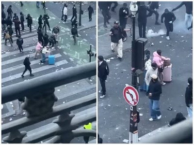 PARÍŽ – Rozbité výklady, zhorené bicykle, vyrabované obchody a policajti v uliciach. Takýto pohľad sa naskytol obyvateľom aj turistom v Paríži po víkendových nepokojoch, ktoré zatienili protesty proti rastúcim životným nákladom. Surrealistický obraz súčasnej podoby francúzskej metropoly dokresľujú aj zábery dvoch turistiek s kuframi, ktoré sa ocitli uprostred protestov. Len o pár metrov ďalej od chaosu sa podľa médií v kaviarňach pokračovalo v bežnom živote.