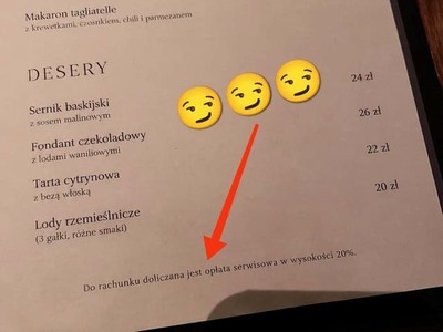 Poľský zákazník sa vybral do reštaurácie na obed, no napokon si neobjednal ani sústo. Keď si pozorne prečítal jedálny lístok, objavil informáciu, ktorá ho poriadne rozčúlila. Svoj zážitok zverejnil na sociálnych sieťach a vyvolal diskusiu o praktikách reštaurácií.