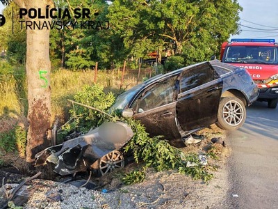 Jedna osoba zomrela a traja ďalší ľudia sa zranili pri dopravnej nehode, ktorá sa stala v nedeľu v skorých ranných hodinách v okrese Dunajská Streda. Pri vychádzaní z obce Michal na Ostrove smerom na obec Orechová Potôň 22-ročný vodič auta Audi mal prejsť z doposiaľ nezistených príčin mimo cesty a naraziť do stromu, informovalo Krajské riaditeľstvo Policajného zboru v Trnave.