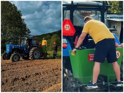 Minister investícií Samuel Migaľ odložil oblek a drahé auto vymenil za traktor. Kamarátovi sľúbil, že mu príde pomôcť sadiť zemiaky a svoje slovo dodržal. Veď pozrite sa sami.