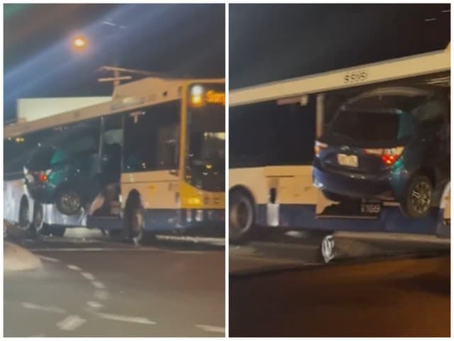 ŠIALENÉ zábery z križovatky: VIDEO Auto letelo vzduchom a vrazilo do boku autobusu! Ostal v ňom zapichnuté