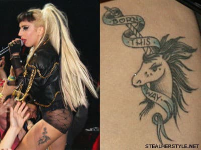 Lady Gaga, tetovanie, jednorožec